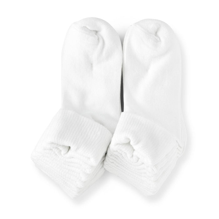 Toddler 8pk Turn Cuff Socks - Dealworthy Off-White 4T-5T
