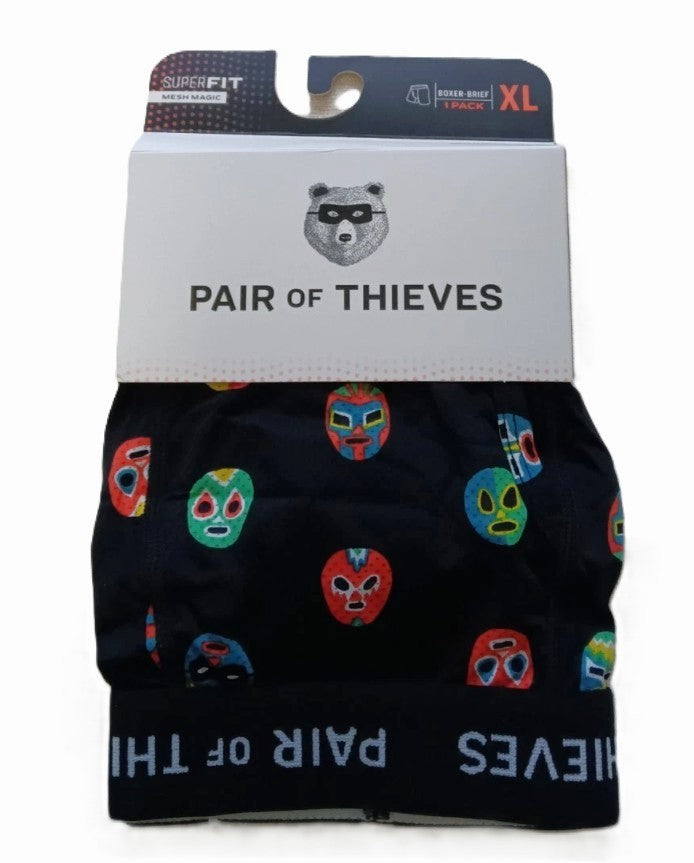Pair of Thieves Men's Super Fit Novelty Masks Briefs - XL