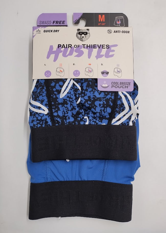 Pair of Thieves Fireflies Print Hustle Boxer Briefs 2pk - Blue M