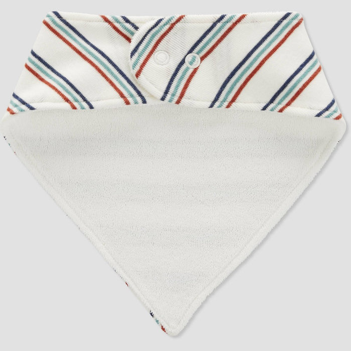 Carter's Just One You Baby Boys' 3pk Striped Forest Bib - Navy Blue