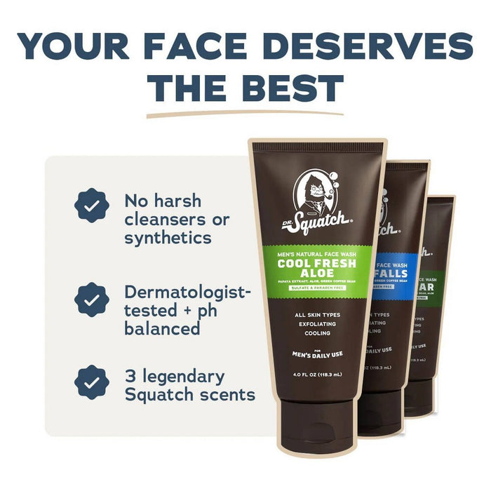 DR. SQUATCH Face Wash - Cool Fresh Aloe - 4oz