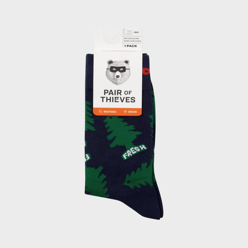 Pair of Thieves Men's Tree Print Crew Socks - 6-12