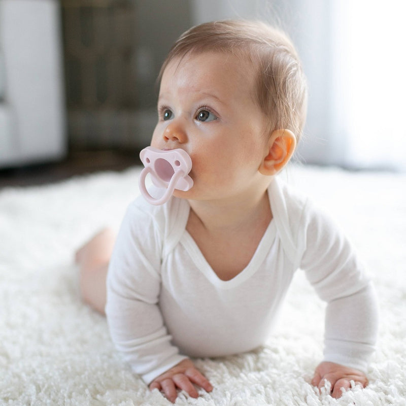 Dr. Brown's HappyPaci One-Piece 100% Silicone Pacifier - 0-6 Months - 3pk - White/Pink/Light Pink