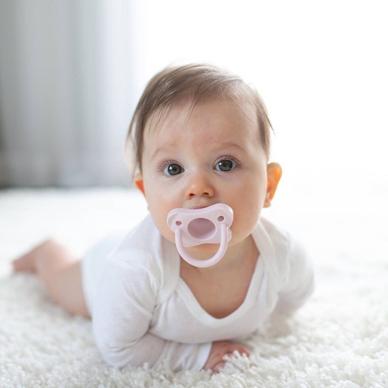Dr. Brown's HappyPaci One-Piece 100% Silicone Pacifier - 0-6 Months - 3pk - White/Pink/Light Pink