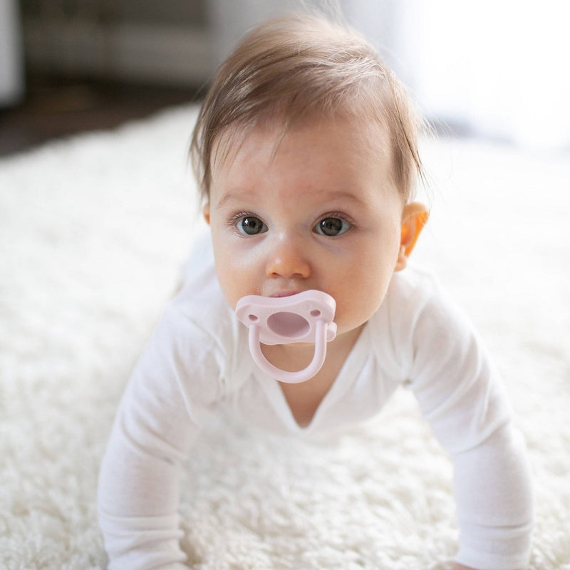Dr. Brown's HappyPaci One-Piece 100% Silicone Pacifier - 0-6 Months - 3pk - White/Pink/Light Pink