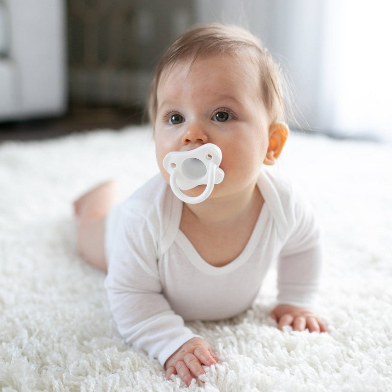Dr. Brown's HappyPaci One-Piece 100% Silicone Pacifier - 0-6 Months - 3pk - White/Pink/Light Pink