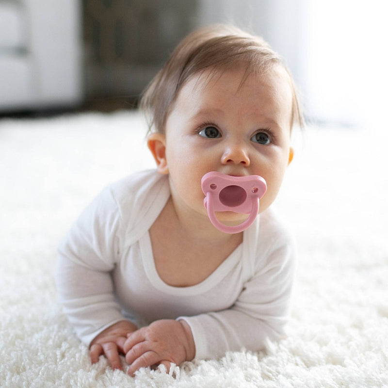 Dr. Brown's HappyPaci One-Piece 100% Silicone Pacifier - 0-6 Months - 3pk - White/Pink/Light Pink