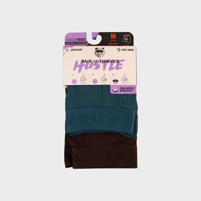 Pair of Thieves Men's Hustle Boxer Briefs 2pk - Green/Black M