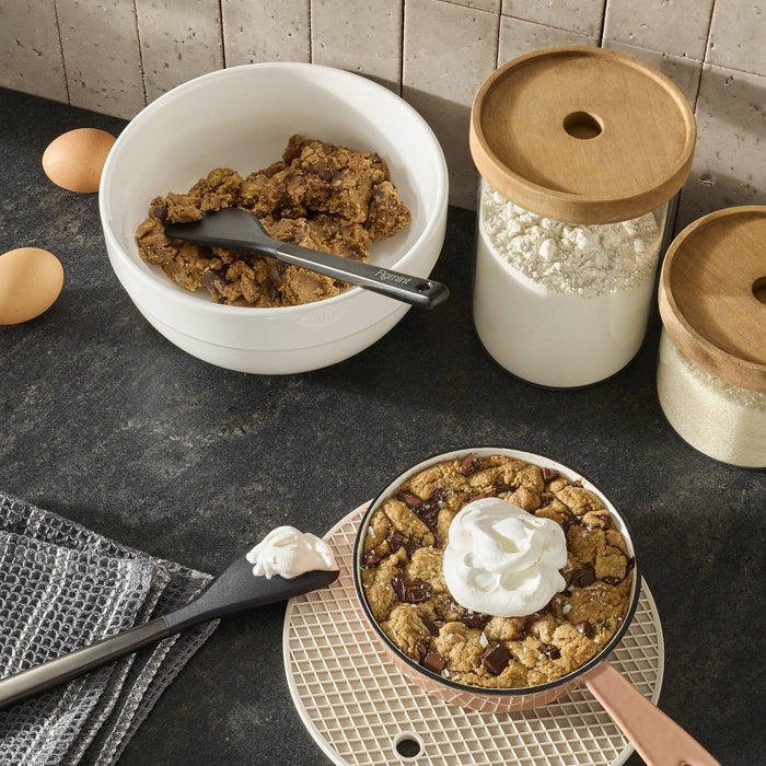 2pk Mini Spatula Set Black - Figmint: Stainless Steel Cookware Utensils, Dishwasher-Safe, Adult Kitchen Tools