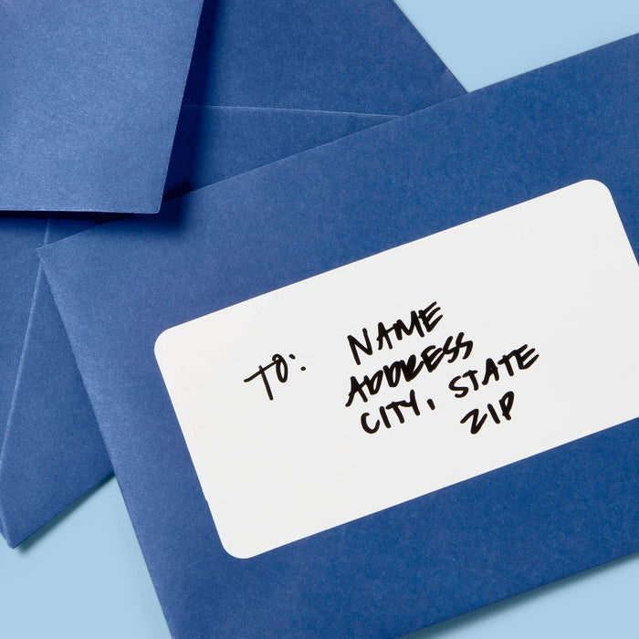 36ct Small Peel and Stick Labels - up&up: Removable Adhesive Film, Reinforcement & Price Labels, White, 2"x4"