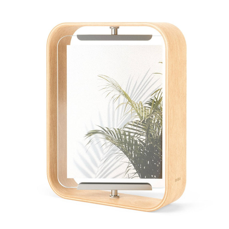 Umbra 5"x7" Bellwood Picture Frame Natural: Beechwood, Double-Sided, Adjustable, Tabletop Display