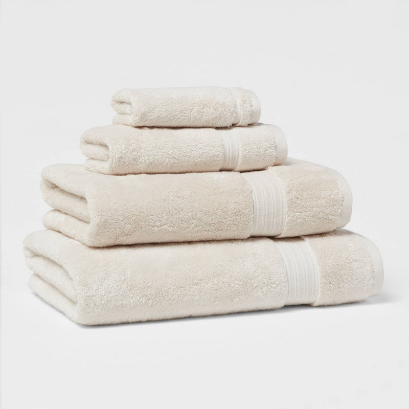 Total Fresh Antimicrobial Washcloth Tan - Threshold: Heavyweight Cotton, Low Lint, Machine Washable, 13"x13"