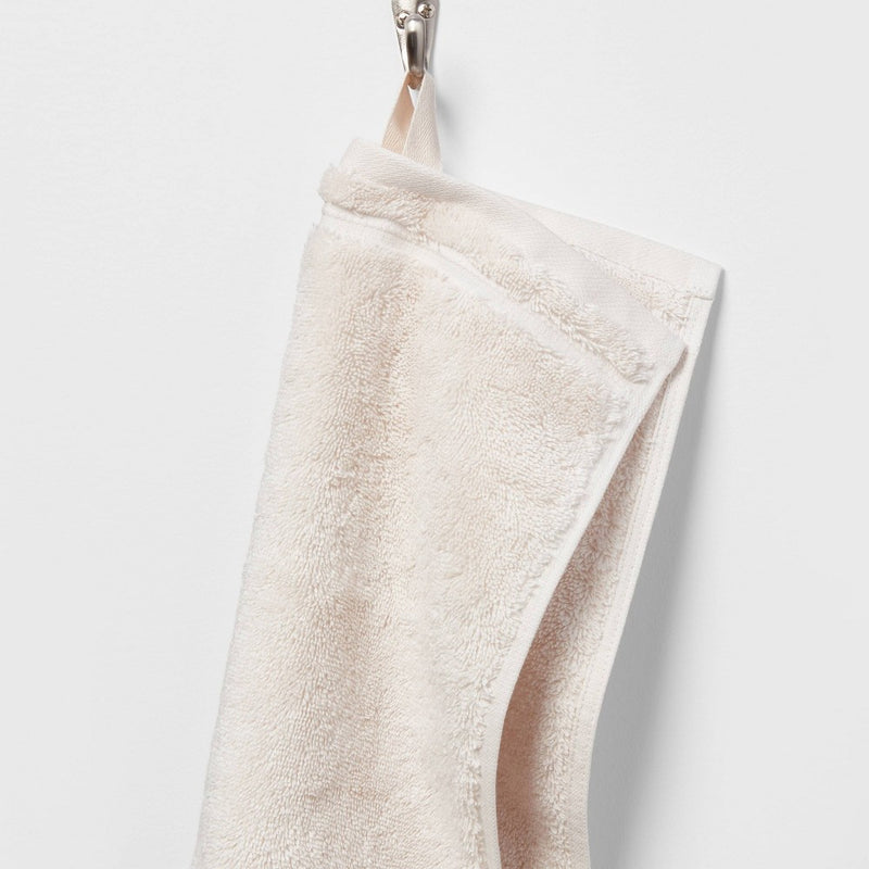 Total Fresh Antimicrobial Washcloth Tan - Threshold: Heavyweight Cotton, Low Lint, Machine Washable, 13"x13"