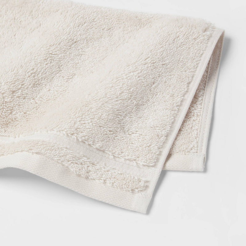 Total Fresh Antimicrobial Washcloth Tan - Threshold: Heavyweight Cotton, Low Lint, Machine Washable, 13"x13"