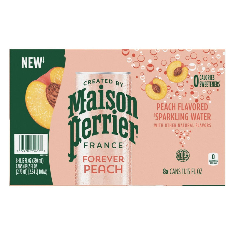 Perrier Peach Sparkling Water - 8pk/11.15 fl oz Cans