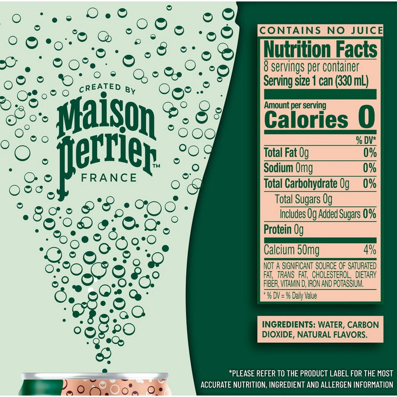 Perrier Peach Sparkling Water - 8pk/11.15 fl oz Cans