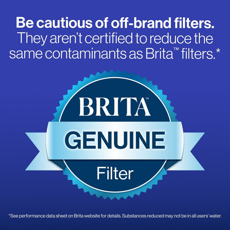 Brita Water Filter 10-Cup Tahoe Water Pitcher Dispenser with Elite Water Filter - Blue: Filters Lead, Mercury, Chlorine