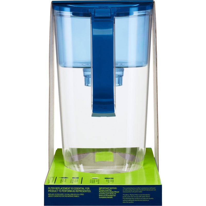 Brita Water Filter 10-Cup Tahoe Water Pitcher Dispenser with Elite Water Filter - Blue: Filters Lead, Mercury, Chlorine