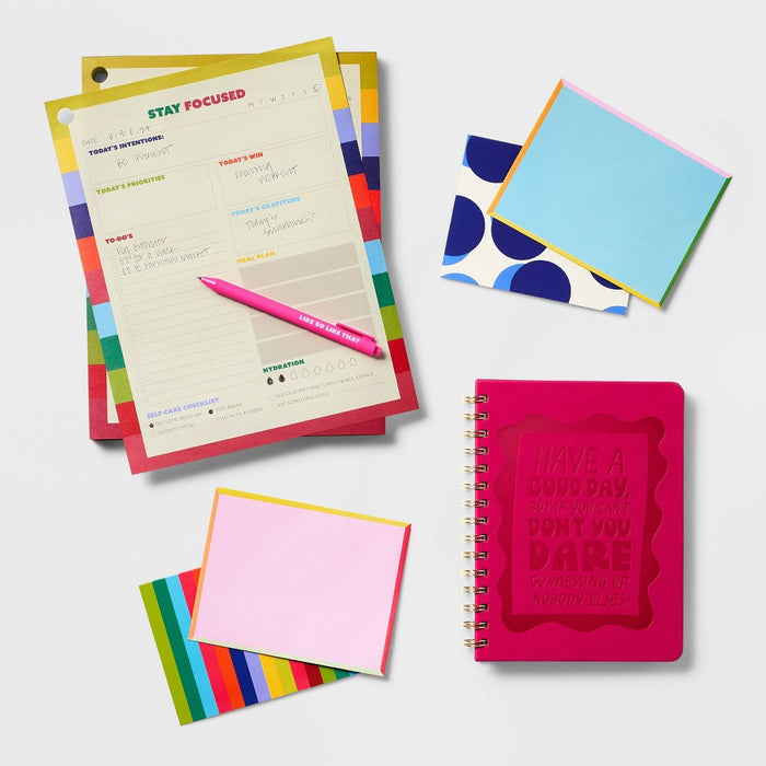 150 Sheet Oversized Notepad with Pen - Tabitha Brown for Target: Lined Paper Journal, Soft Cover, 8.5x11, FSC Certified