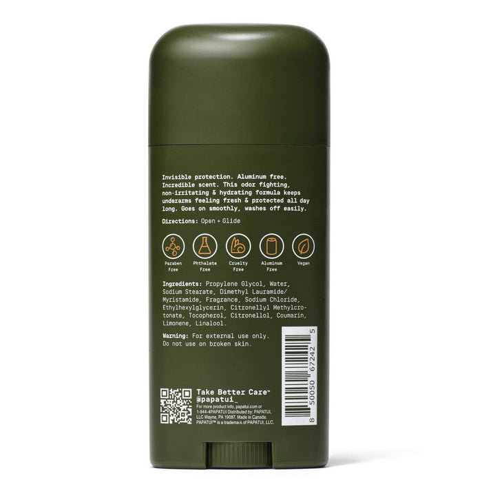 Papatui 48-Hour Men's Deodorant Sandalwood Suede - 2.6oz