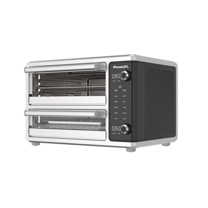 PowerXL SmartSynx 1700W Dual Door Toaster Oven and Air Fryer: Stainless Steel Countertop Convection, Dishwasher-Safe (LOCAL PICKUP ONLY)