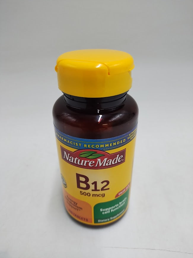 Nature Made Vitamin B-12 500 mcg Value Size Tablet - 200ct EXP 09/2026