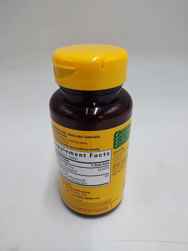 Nature Made Vitamin B-12 500 mcg Value Size Tablet - 200ct EXP 09/2026