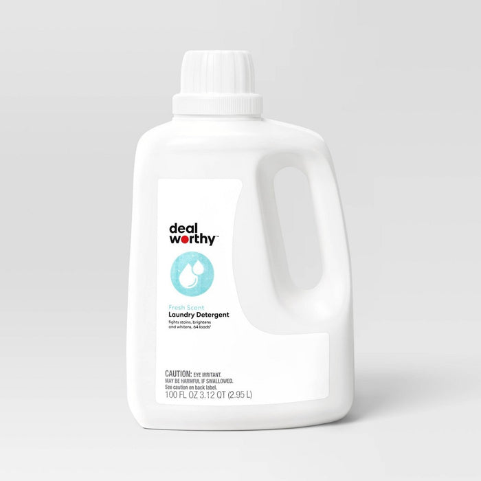 Laundry Detergent - Fresh Scent - 100oz - Dealworthy