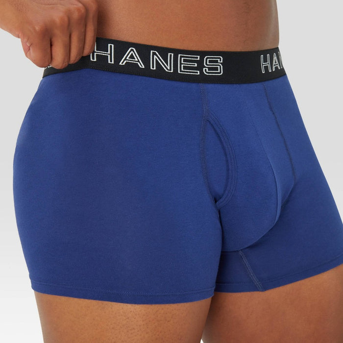 Hanes Premium Men's Mid-Rise Stretch Trunks 5pk - Blue/Black/Gray M