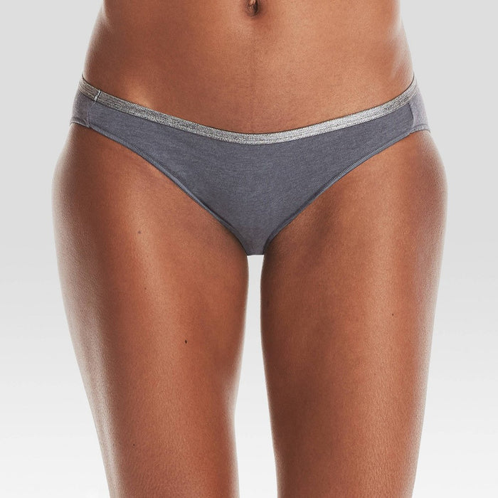 Hanes Women's 10pk Cool comfort Cotton Stretch Bikini Underwear - Black/Gray/White 7