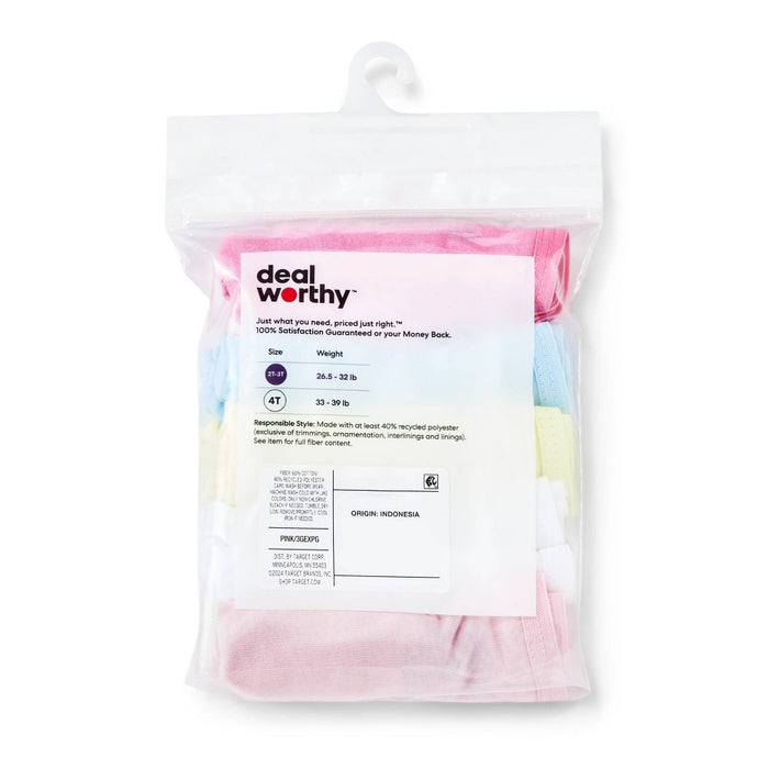 Toddler Girls' 5pk Briefs - Dealworthy Pink 2T-3T