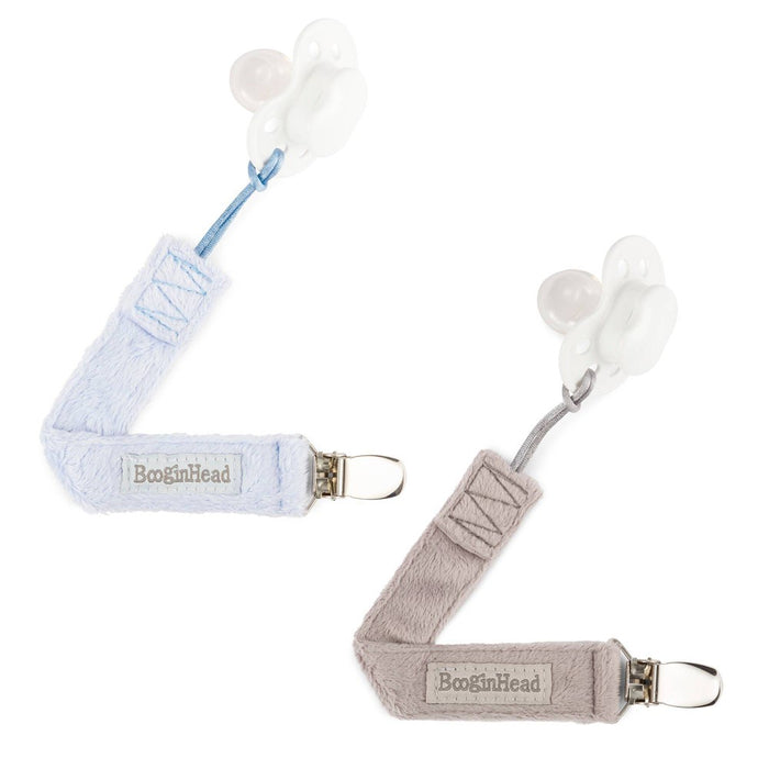 BooginHead 2pk PaciGrip Lux Pacifier Holder - Blue