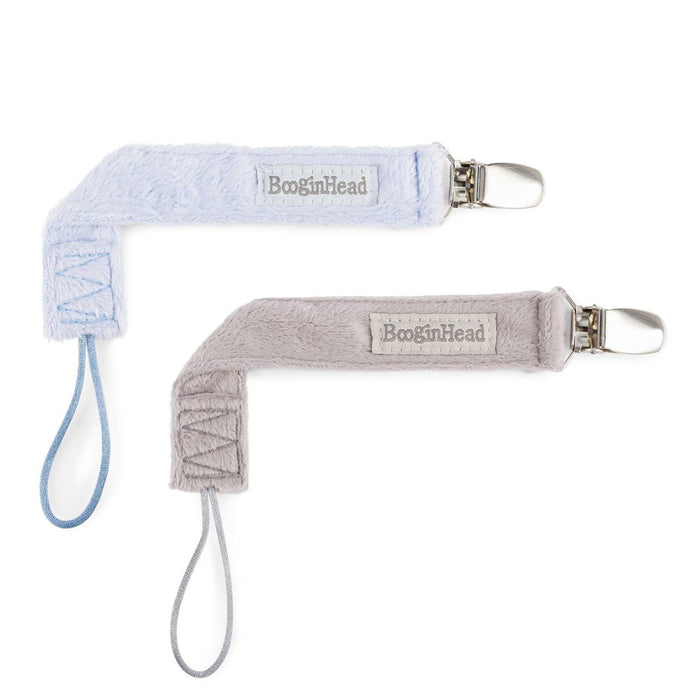 BooginHead 2pk PaciGrip Lux Pacifier Holder - Blue