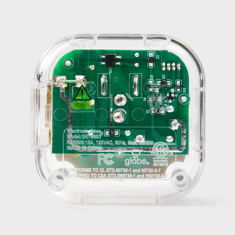 Grounded Outlet Digital Timer - heyday: Indoor Plug-In Light Timer, 15A, Clear, 1-Year Warranty