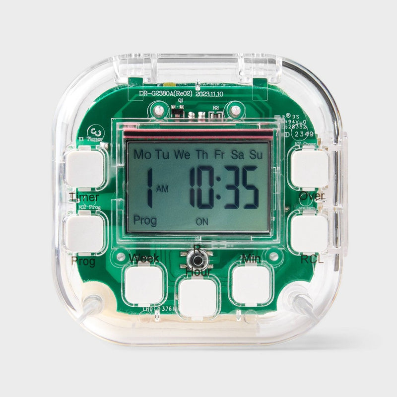 Grounded Outlet Digital Timer - heyday: Indoor Plug-In Light Timer, 15A, Clear, 1-Year Warranty