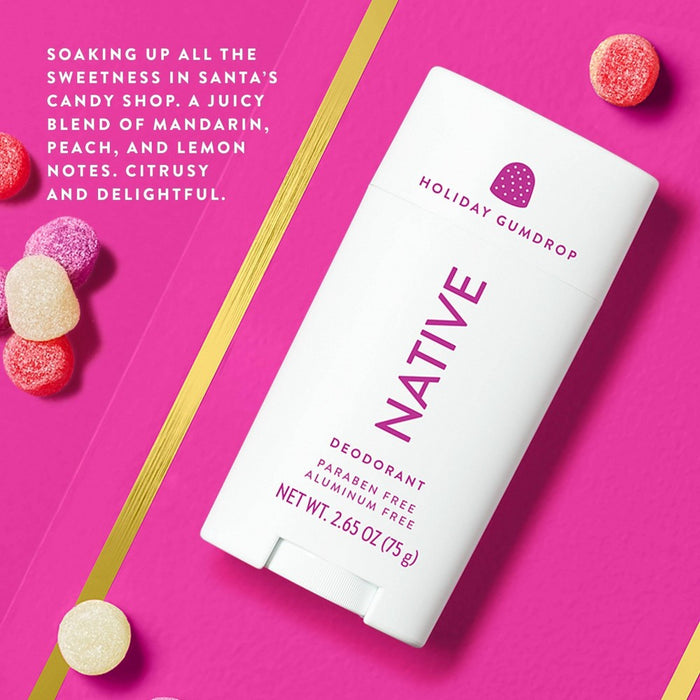 Native Limited Edition Aluminum Free Deodorant - Holiday Gumdrop - 2.65oz