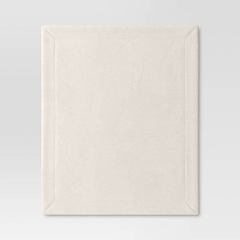 50"x60" Plush Throw Blanket Faux Shearling Reverse Ivory - Threshold: Lightweight, Recycled Polyester, Machine Washable