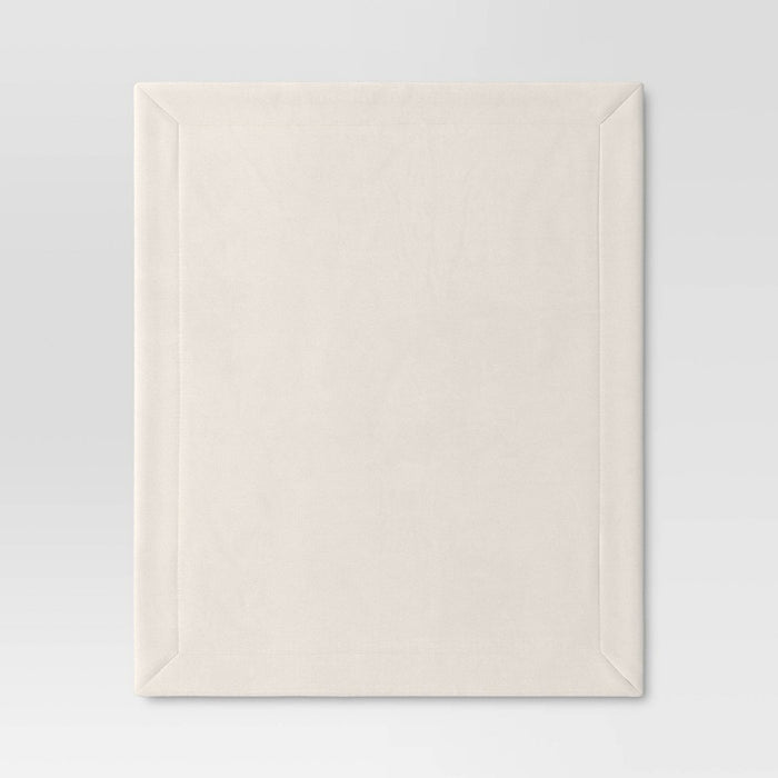 50"x60" Plush Throw Blanket Faux Shearling Reverse Ivory - Threshold: Lightweight, Recycled Polyester, Machine Washable