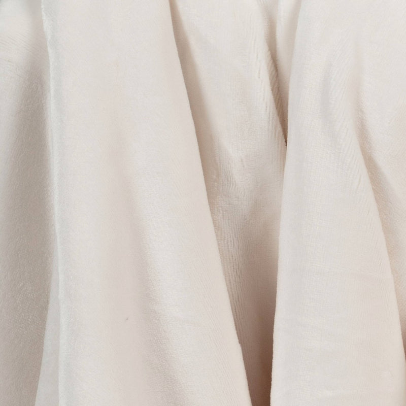 50"x60" Plush Throw Blanket Faux Shearling Reverse Ivory - Threshold: Lightweight, Recycled Polyester, Machine Washable