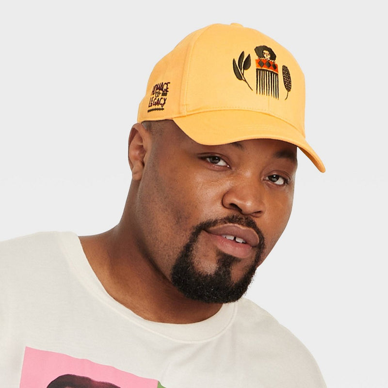 Black History Month Adult Homage to Legacy Satin-Lined Baseball Hat - Tan