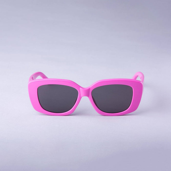Women's Rounded Cateye Rectangle Sunglasses - A New Day Pink