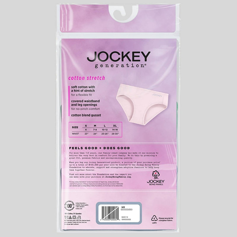 Jockey Generation Girls' 3pk Cotton Bikini Underwear - Green/Blue M