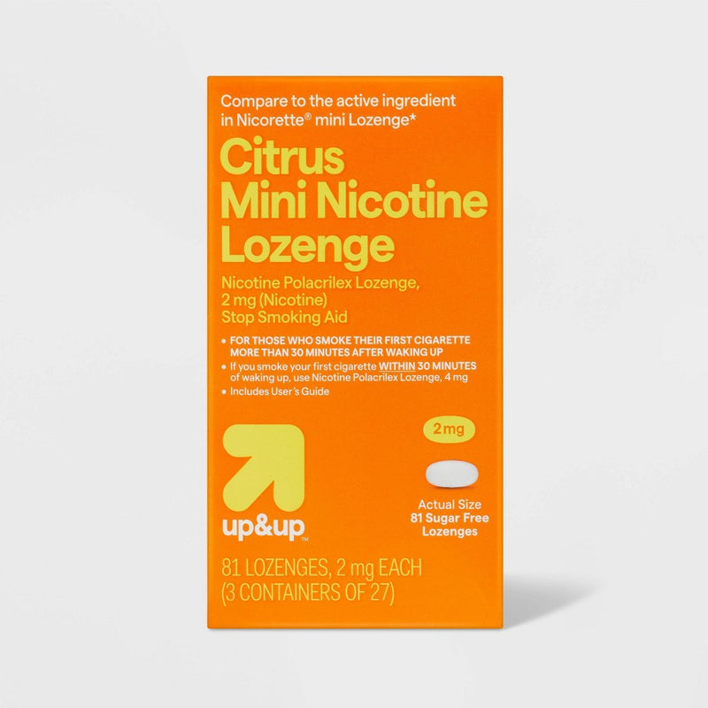 Nicotine 2mg Mini Lozenge - Citrus - 81ct - up&up