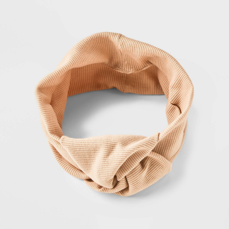 Ribbed Top Knot Headwrap - Universal Thread Beige