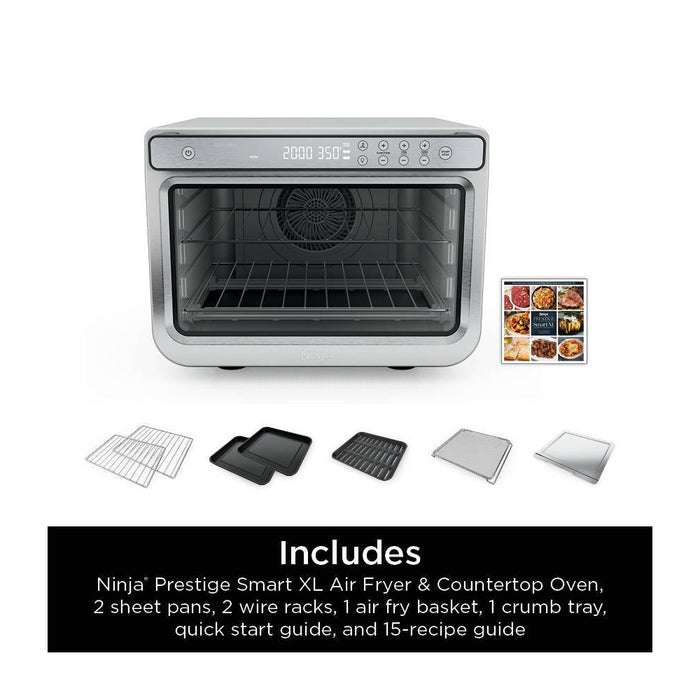 Ninja Prestige Smart XL Air Fryer and Countertop Oven DT501: Stainless Steel Toaster Oven, 1800W, Includes Air Fry Basket (LOCAL PICKUP ONLY)