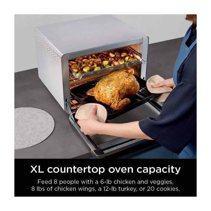 Ninja Prestige Smart XL Air Fryer and Countertop Oven DT501: Stainless Steel Toaster Oven, 1800W, Includes Air Fry Basket (LOCAL PICKUP ONLY)