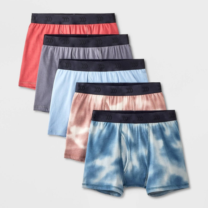 Boys' 5pk Boxer Briefs - All In Motion Gray XL