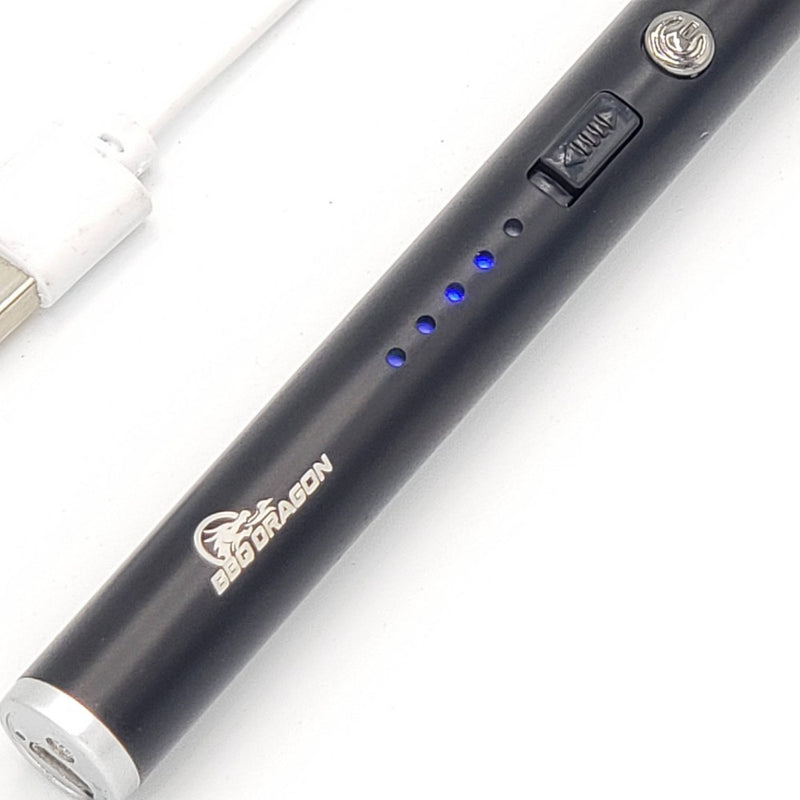 BBQ Dragon BBQD490: Battery-Powered Metal Arc Lighter, Flexible Gooseneck, 10" Length - Black