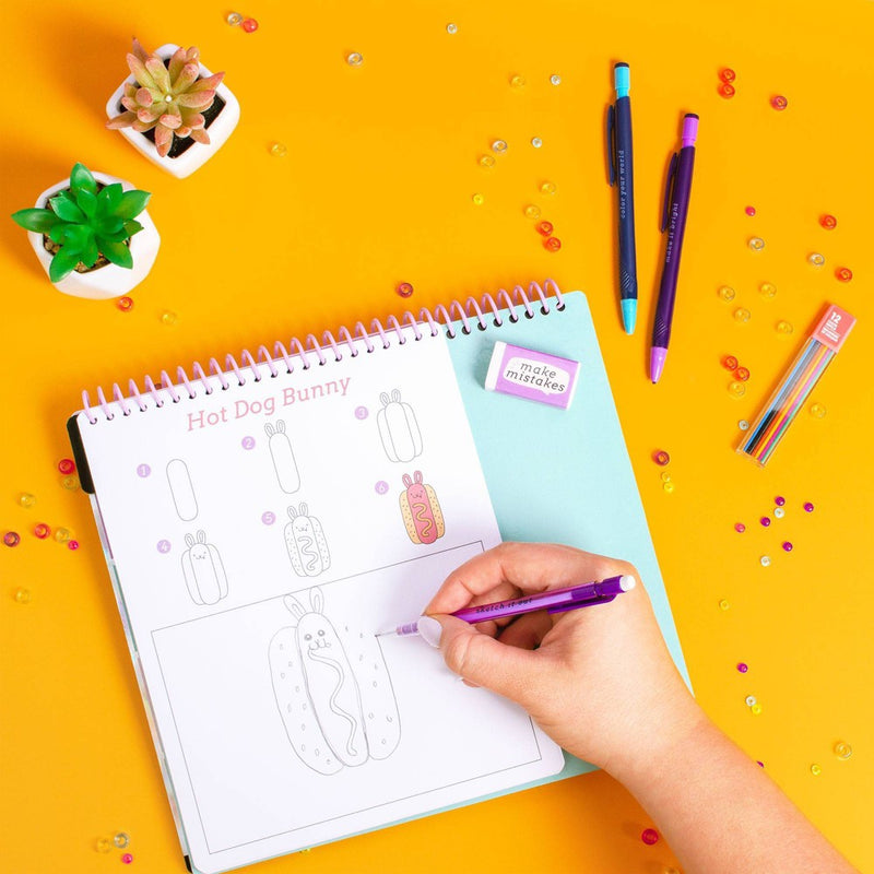 Fashion Angels Learn to Draw Foodimals: Art & Craft Drawing Kit for Kids with Pencils & Sketch Pad