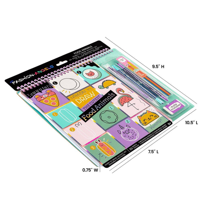 Fashion Angels Learn to Draw Foodimals: Art & Craft Drawing Kit for Kids with Pencils & Sketch Pad
